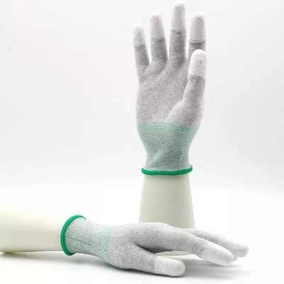 La fibra del carbonio di 13 calibri ha tricottato l'unità di elaborazione bianca ha ricoperto del lavoro gli anti ESD guanti dei guanti