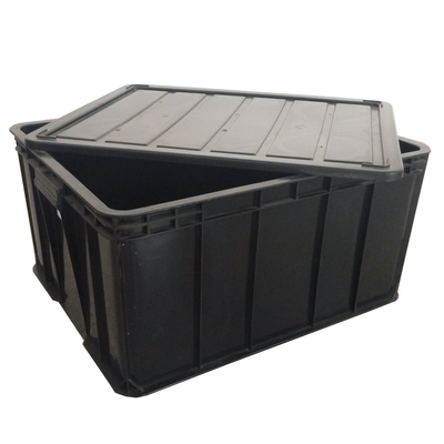 Il nero di plastica antistatico del contenitore di Tray Folding ESD di elettronica con i divisori