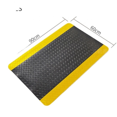 Anti affaticamento conduttivo antistatico nero e giallo Mat With Lock del locale senza polvere ESD