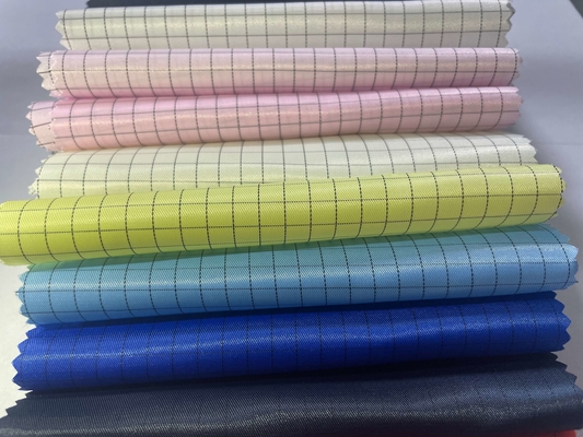 Tessuto conduttivo ignifugo ESD Tessuto antistatico impermeabile in twill di cotone FR per abbigliamento da lavoro