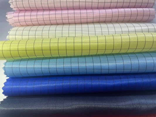 Tessuto conduttivo ignifugo ESD Tessuto antistatico impermeabile in twill di cotone FR per abbigliamento da lavoro