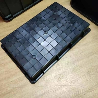 Contenitore elettronico di plastica nero antistatico permanente di contenitore ESD Tote Conductive Carrying Caseesd Storage di ESD con il coperchio
