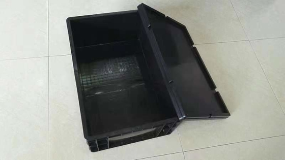 Scatola di plastica conduttiva antistatica dei contenitori ESD di Tray With Dividers Black Antistatic del recipiente del locale senza polvere ESD con la copertura