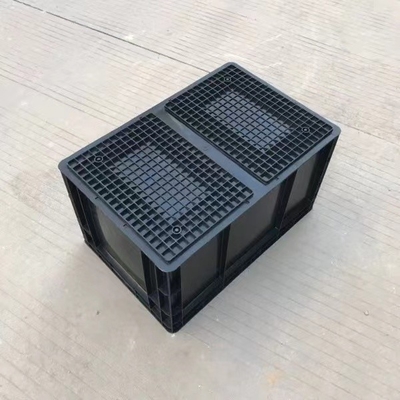 Scatola di plastica conduttiva antistatica dei contenitori ESD di Tray With Dividers Black Antistatic del recipiente del locale senza polvere ESD con la copertura