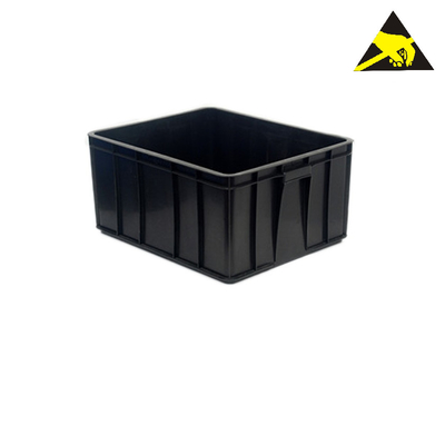 Scatole conduttive logistiche di plastica di stoccaggio statico di ESD Tray Box Bins Pp Folding le anti si imbarcano su grande Tote Box