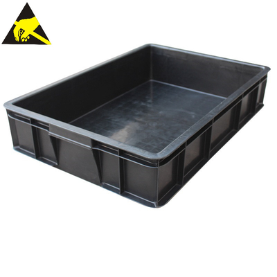 Anti contenitori statici del vassoio ESD del nero di piegatura del cartone di contenitore antistatico antistatico di plastica di contenitore per elettronica