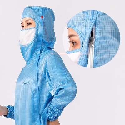 anti cappotto statico del laboratorio del poliestere di griglia degli indumenti dello stabilimento chimico 110g/sm