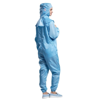 Anti tuta unisex antipolvere statica respirabile degli indumenti ESD con la chiusura lampo