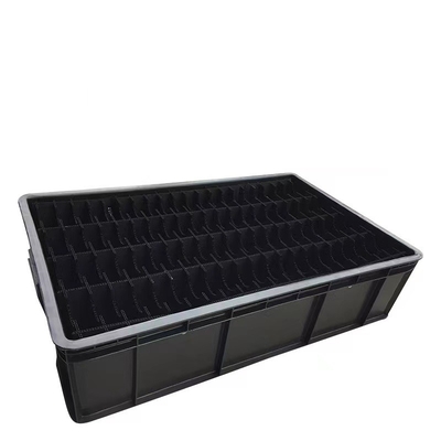 Il nero su ordinazione di plastica di circolazione del pallet dell'anti contenitore statico dell'OEM di ESD