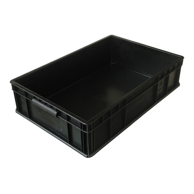 Scatole di plastica conduttiva di ESD Tote Box ondulato antistatico nero
