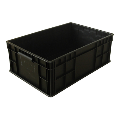 Scatole di plastica conduttiva di ESD Tote Box ondulato antistatico nero