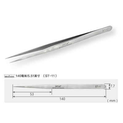 Pinzette di precisione Lash Tweezers SA di Vetus del metallo punto fine per il locale senza polvere