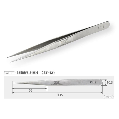 Pinzette di precisione Lash Tweezers SA di Vetus del metallo punto fine per il locale senza polvere