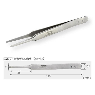 Pinzette di precisione Lash Tweezers SA di Vetus del metallo punto fine per il locale senza polvere