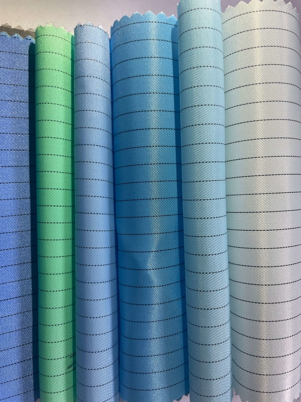 Poliestere Mesh Strip Grid Carbon Cloth Tessuto conduttivo antistatico per camere bianche Tessuto per camere bianche Tessuto antistatico ESD