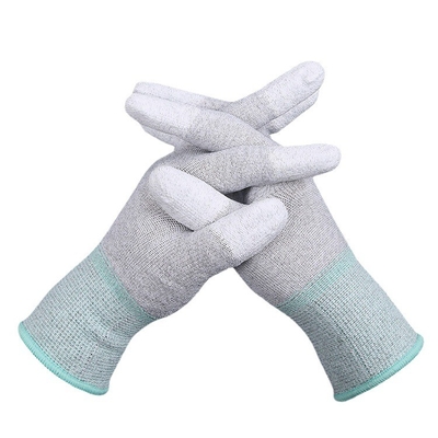 L'anti nylon nero statico ha immerso la presa estrema dello schermo attivabile al tatto dell'unità di elaborazione dei guanti del lavoro della sicurezza di ESD