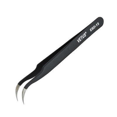 Pinzette durevoli industriali di ESD Vetus Lash Tweezers Stainless Steel Curved